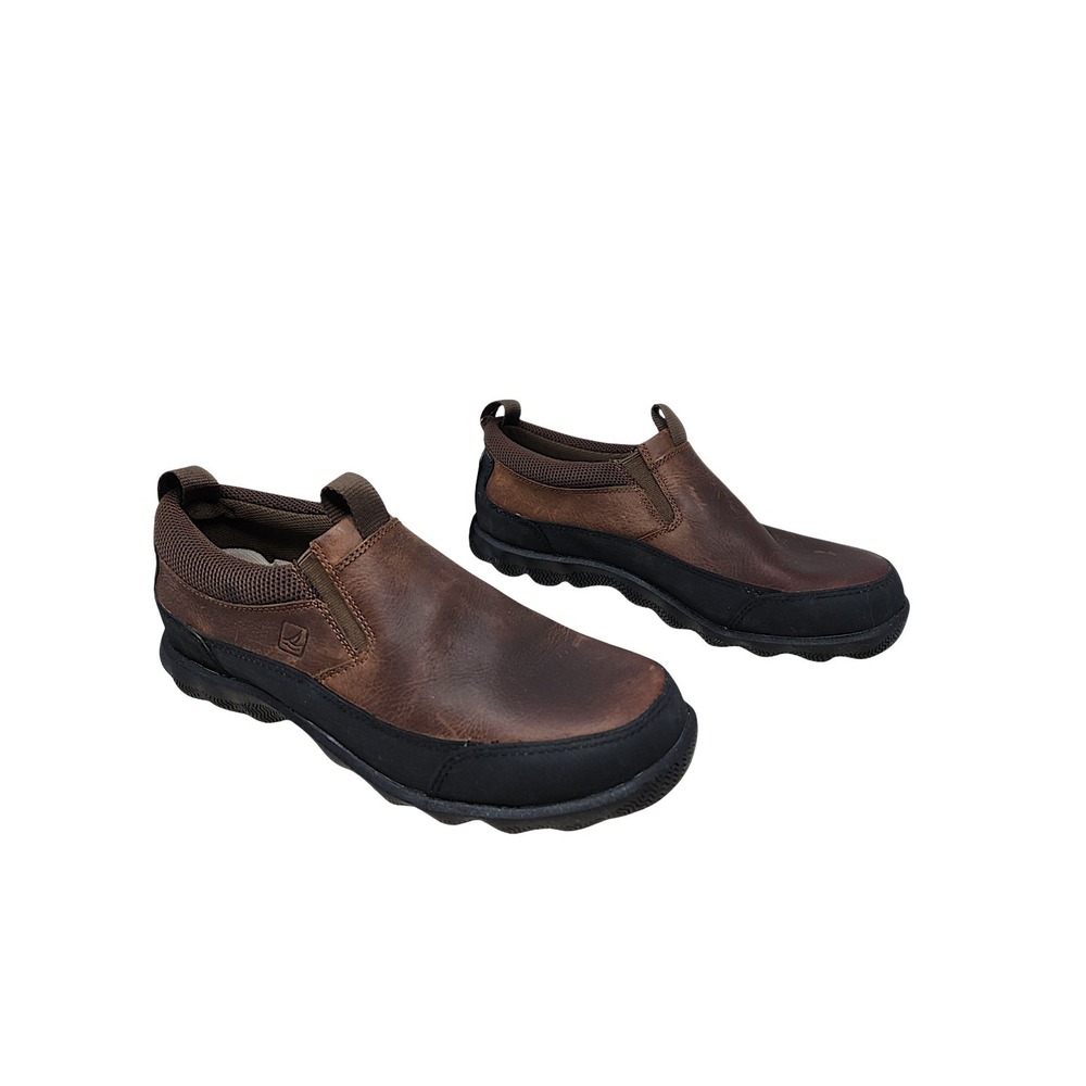 Sperry Slip On Shoes 10.5M Men Waterline Get Wet Loafers Brown Leather Shoes NEW